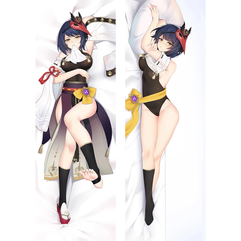 Genshin Impact Character Kujou Sara Hing Body Pillowcase Anime Dakimakura Pillow Cover Room Deorative Xmas Gifts