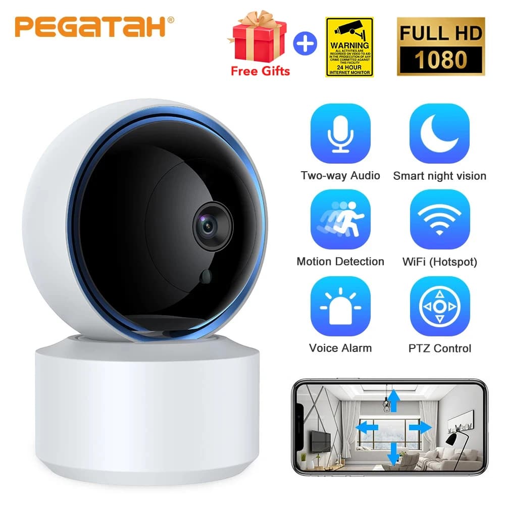 Tuya WIFI PTZ Camera 1080P HD Indoor Baby Monitor Smart Home Wireless Night Vision P2P Security Video Surveillance IP Cameras