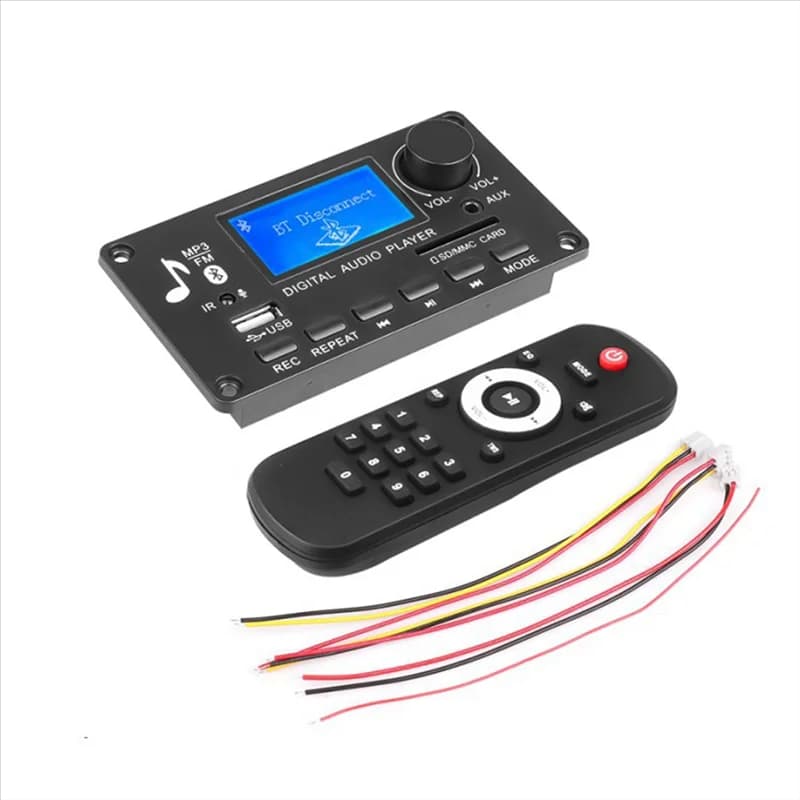 DC 12V MP3 Decoder Board Amplifier Car Radio Receiver Mp3 Player Bluetooth V5.0 USB SD Module MP3 FM AUX Recording