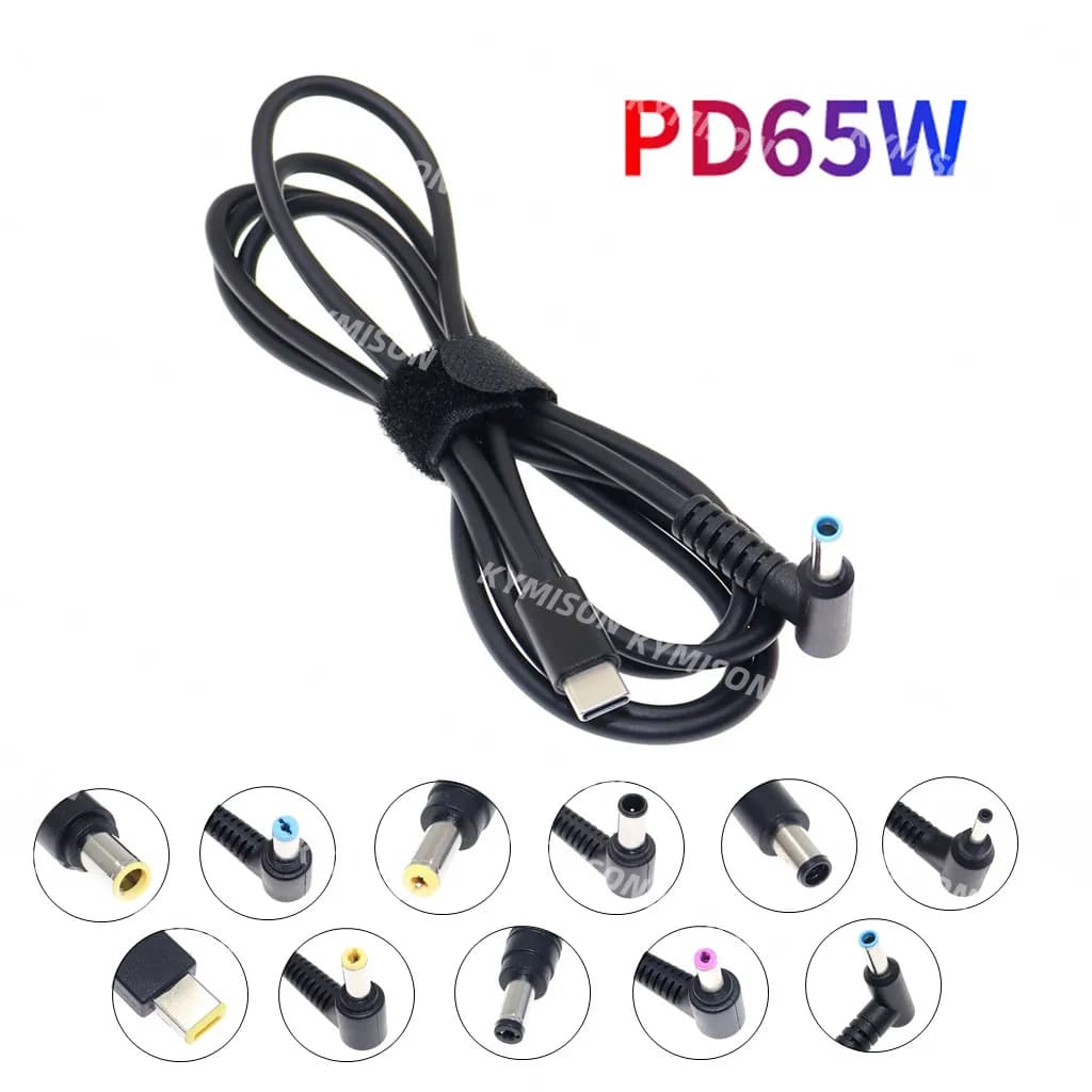 USB Type C PD Charging Cable Cord Dc Power Adapter Jack Converter to 13 Plugs Male for Lenovo Asus Dell Hp Laptop Charger