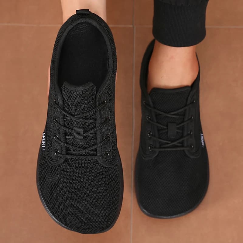 Men's Shoes Sneakers Wide Toe Barefoot Casual Wide Last Fashionable Canvas Black Flat Board Shoes Breathable Mesh Men's Shoes
