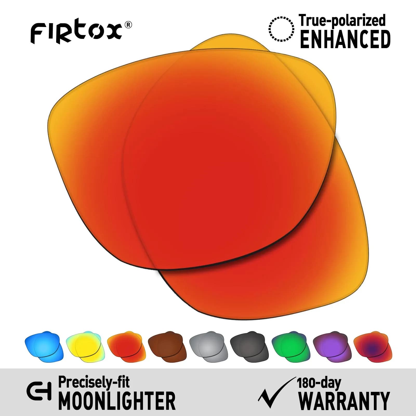 Firtox True UV400 Polarized Lenses Replacement for Oakley MoonLighter OO9320 Sunglasses (Lens Only) - Multiple Colors