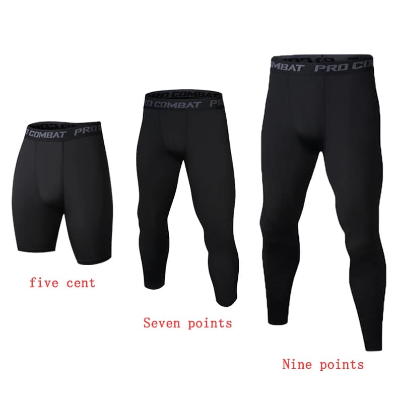 Men's black and white sports leggings coolquick drying leggings leggings running pants basketball exercise shorts activity short