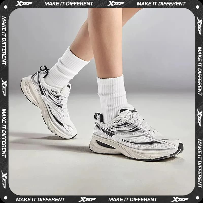 Xtep Little Basque 2 Casual Shoes for Men 2025 Summer Vintage Breathable Comfortable Non-Slip Durability Sneakers 875219320017