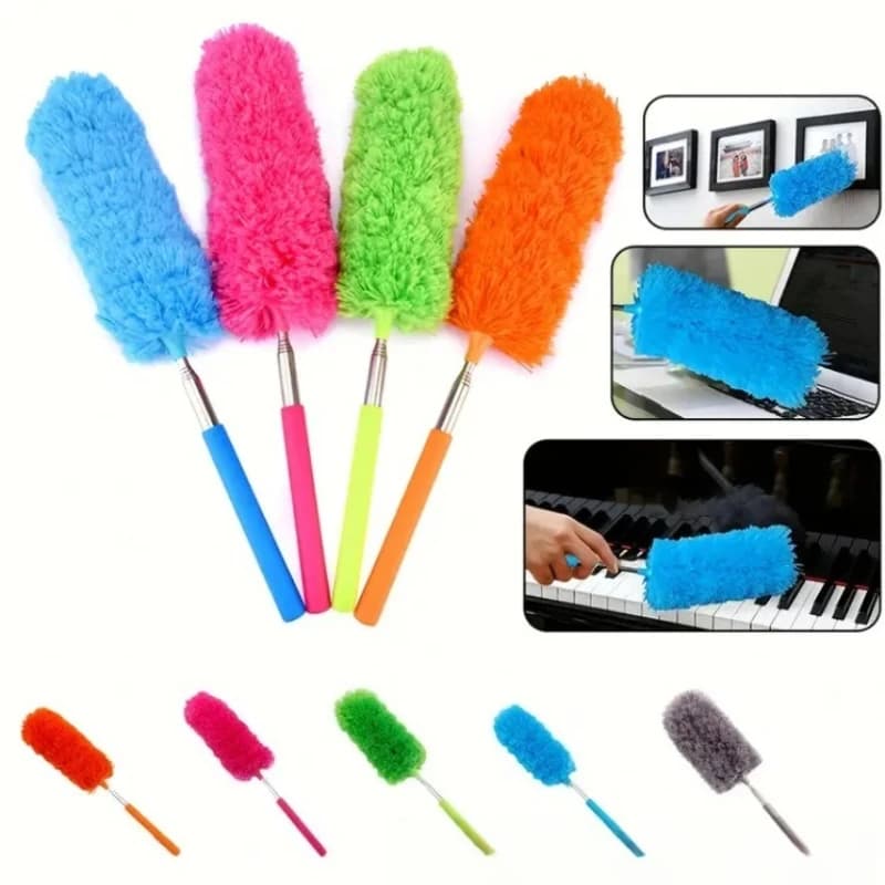 Adjustable Stretch Extend Microfiber Dust Feather Duster Household Dusting Brush Car Office Cleaning Kitchen Tools