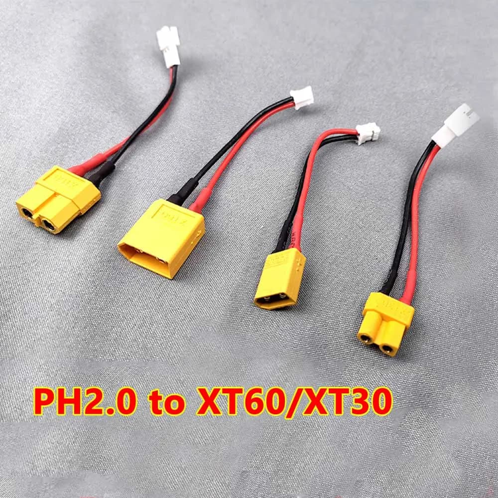 PH2.0 to XT60/XT30 plug Battery Charging Adapter Cable Cord Female Male Plug to PH2.0-M XT60-F XT30-F High Current Connector