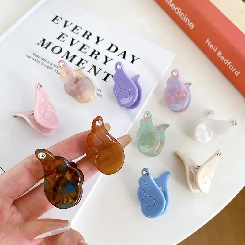 Ins Hot Selling Mini Cute Wing Hair Clip Fashion Acetic acid Rhinestones Small Bangs Clip Side Clip Hair Accessories