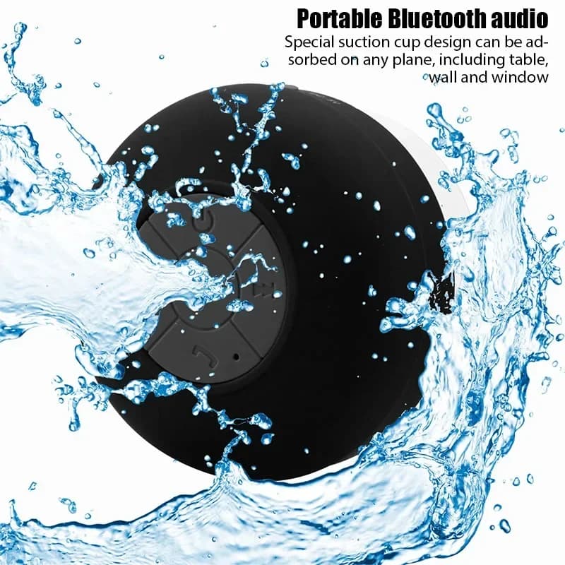 Waterproof Wireless Bluetooth Speaker - Easy Access Control Buttons Portable Music Player for Office Car Home Shower