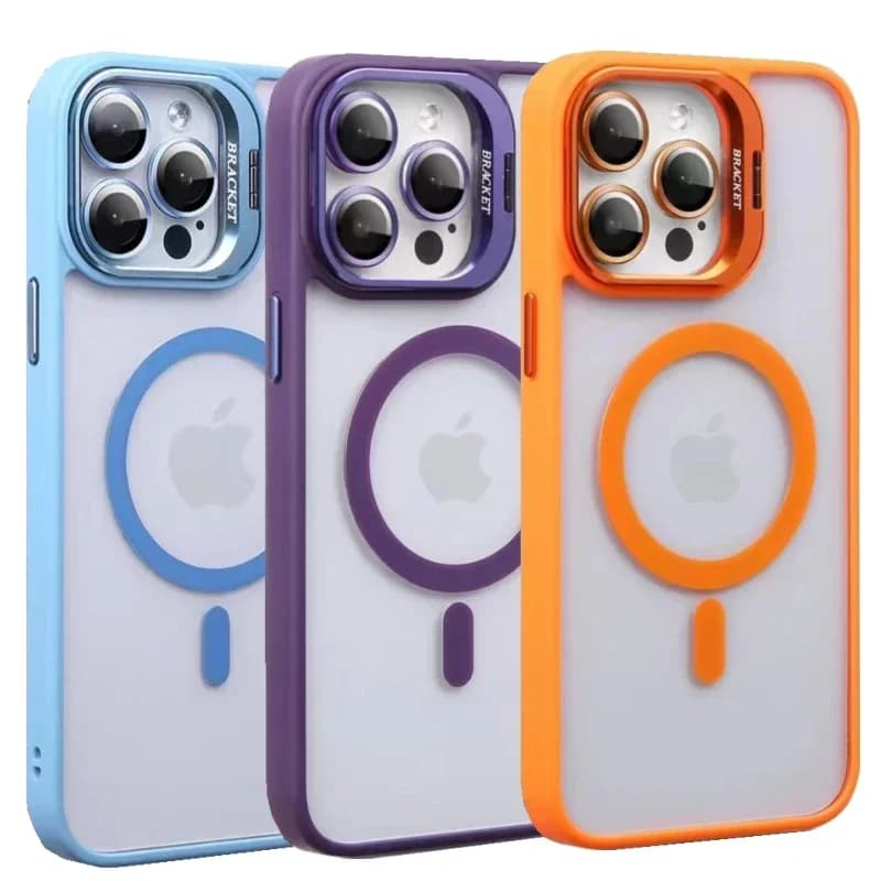 Fashion Ring Stand Case For Magsafe For iPhone 16 15 14 13 12 11 Pro Max Plus Magnetic Wireless Charge Case With Lens Protector