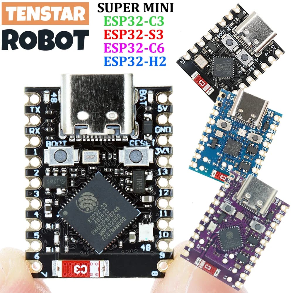 ESP32-S3 ESP32-C3 ESP32-H2 ESP32-C6 Development Board Modules Mini WiFi BT Bluetooth Module Single-Core SupmerMini ESP32 S3 XIAO