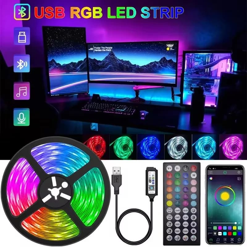 Led Strip Light 20 Meters Led Lights Room Decor 5050 5 Volt Rgb 10 Meter Ribbon Usb Led Tape Colorful Children Into The Room