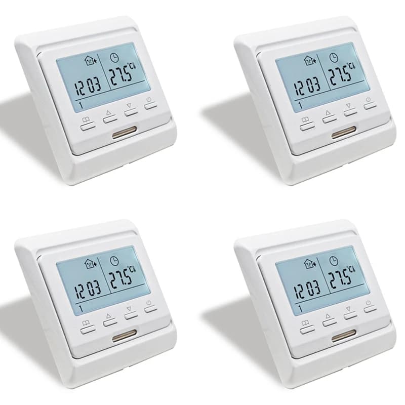 4X 16A 230V LCD Programmable Warm Floor Heating Room Thermostat Thermoregulator Temperature Controller Manual Mechanical