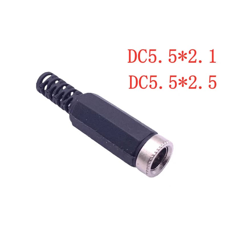 DC female 5.5mm x 2.1mm 5.5mm x 2.5mm Female Jack Socket Adapter Connectors Set For DIY Projects Connector