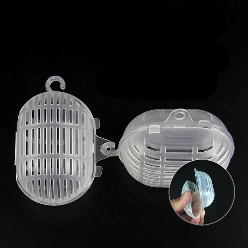 20pcs Mini Bait Cage Feeder Fishing Bag Shrimp Cage Lobster Baits Thread Ball Box Basket Feeder Holder Fish Tool Accessories