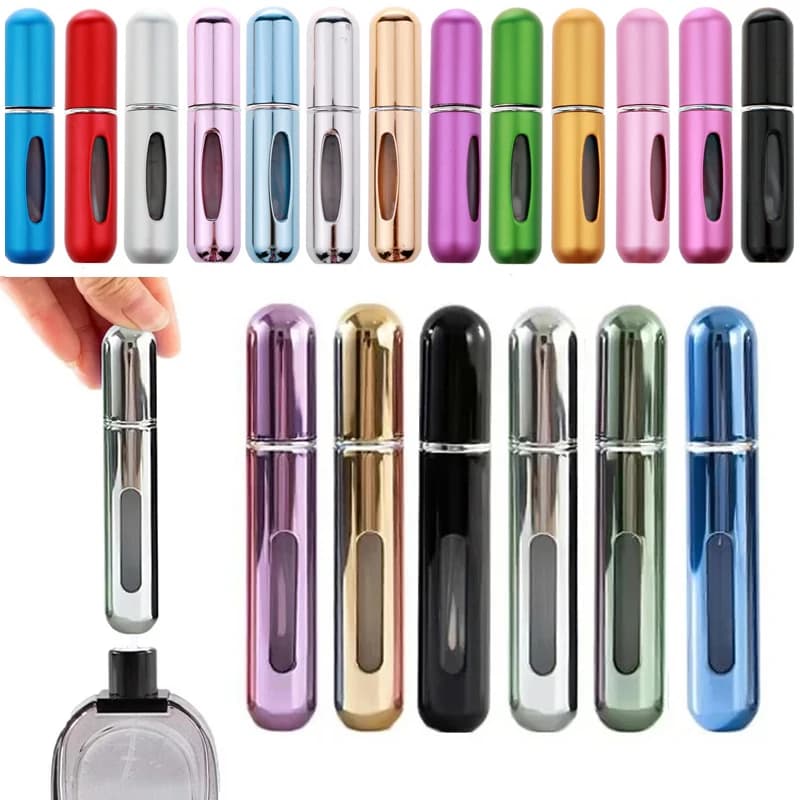 8/10ml Aluminum Bottom Filling Dispenser Perfume Bottle Self-Pumping Travel Carrying Spray Bottle Mini Cosmetic Empty Bottle