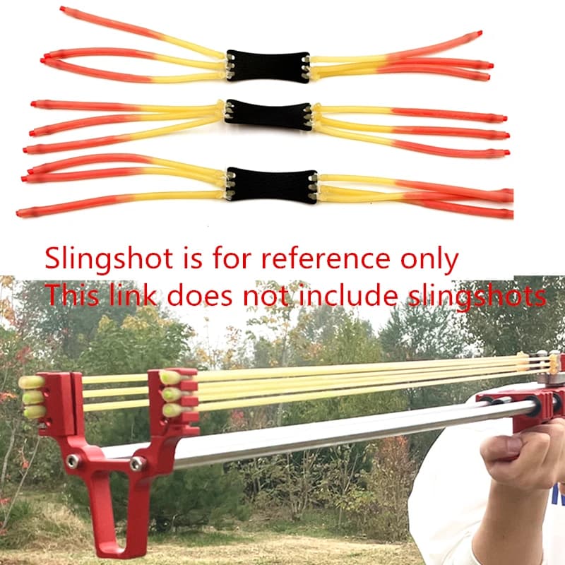 3pcs Thickened 1632 Built-in 1745 Double Model Rubber Bands To Increase The Power of The Slingshot and Improve The Hunting Power