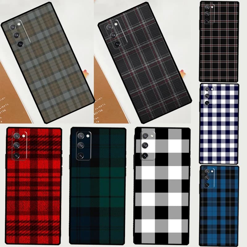 Buffalo Plaid Pattern Case For Samsung Galaxy S23 S22 Ultra S21 S20 FE S8 S9 S10 Note 10 Plus Note 20 Ultra Cover