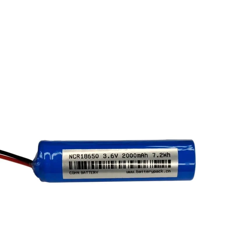 NCR18650 3.6V 2000mAh Rechargeable Lithium Battery Pack