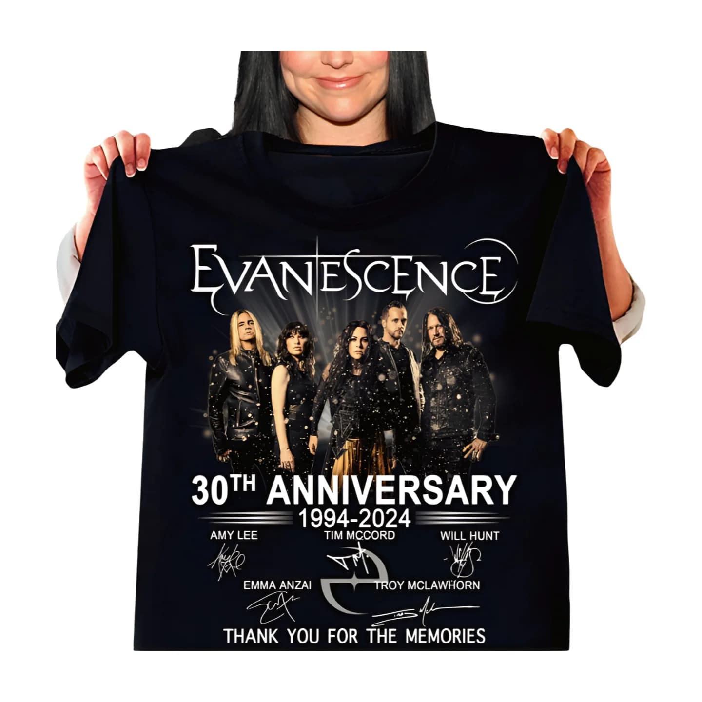 Evanescence 30Th Anniversary T-Shirt Thank You For The Memories