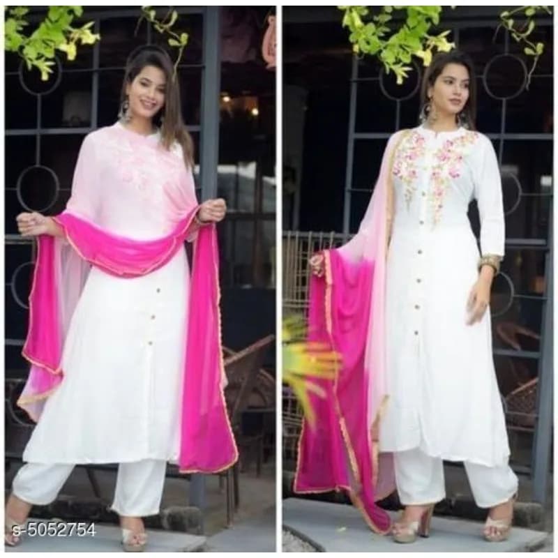 Ethnic Party Wear Heavy Embroidery Work Indian Women Anarkali Designer Dress Set