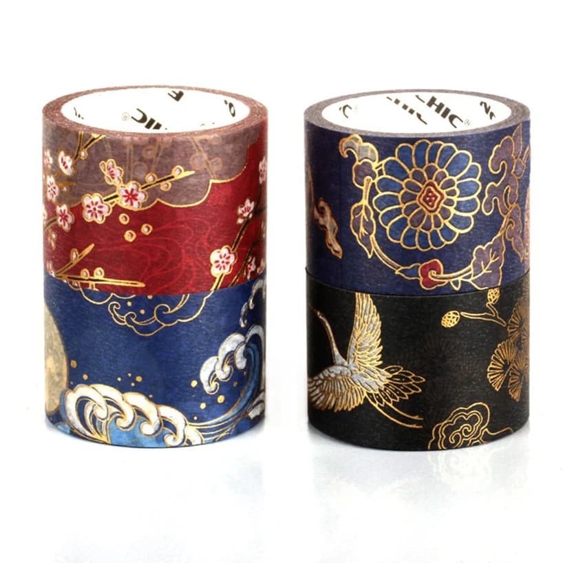 Vintage Washi Tape Diary Decorative Adhesive Tape Stationery Gold Foil Washitape Scrapbooking Journal Supplies Masking Tape