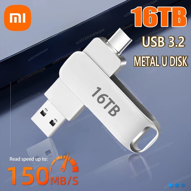 Xiaomi 16TB USB 3.2 Flash Drives High Speed Transfer Metal Pendrive Memory Card Pendrive Flash Disk Memoria Waterproof Stick NEW