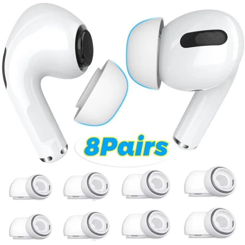 Soft Silicone Ear Tips for Airpods Pro 1/2 Protective Earbuds Cover with Noise Reduction Hole Ear-pads for Apple Air Pods Pro