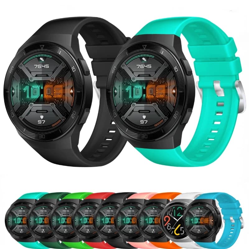13 Colors Sports silicone strap for Huawei GT2e 46mm Original replacement strap for Huawei GT2e 22mm  silicone strap Accessories