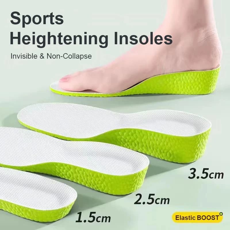 1 Pair Height Increase Insoles Shock Absorbant Breathable Memory Foam Full Palm Insoles Soft And Not Deformed Pads