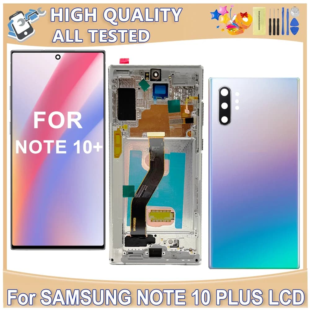 TFT Note 10 Plus Display Screen Assembly For Samsung Galaxy Note10 plus N975F N975F/DS Lcd Display With Frame Touch Screen