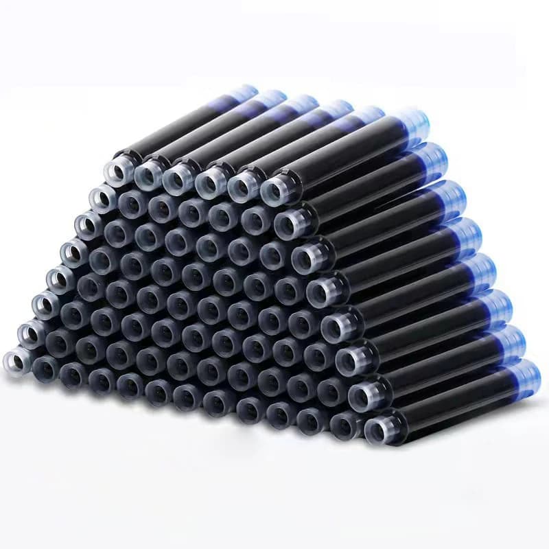 50pcs Fountain Pen Ink Cartridge Refills Bottle 4 Color Disposable Dia 3.4mm 2.6mm  School Office Stationery Supplies CW-159