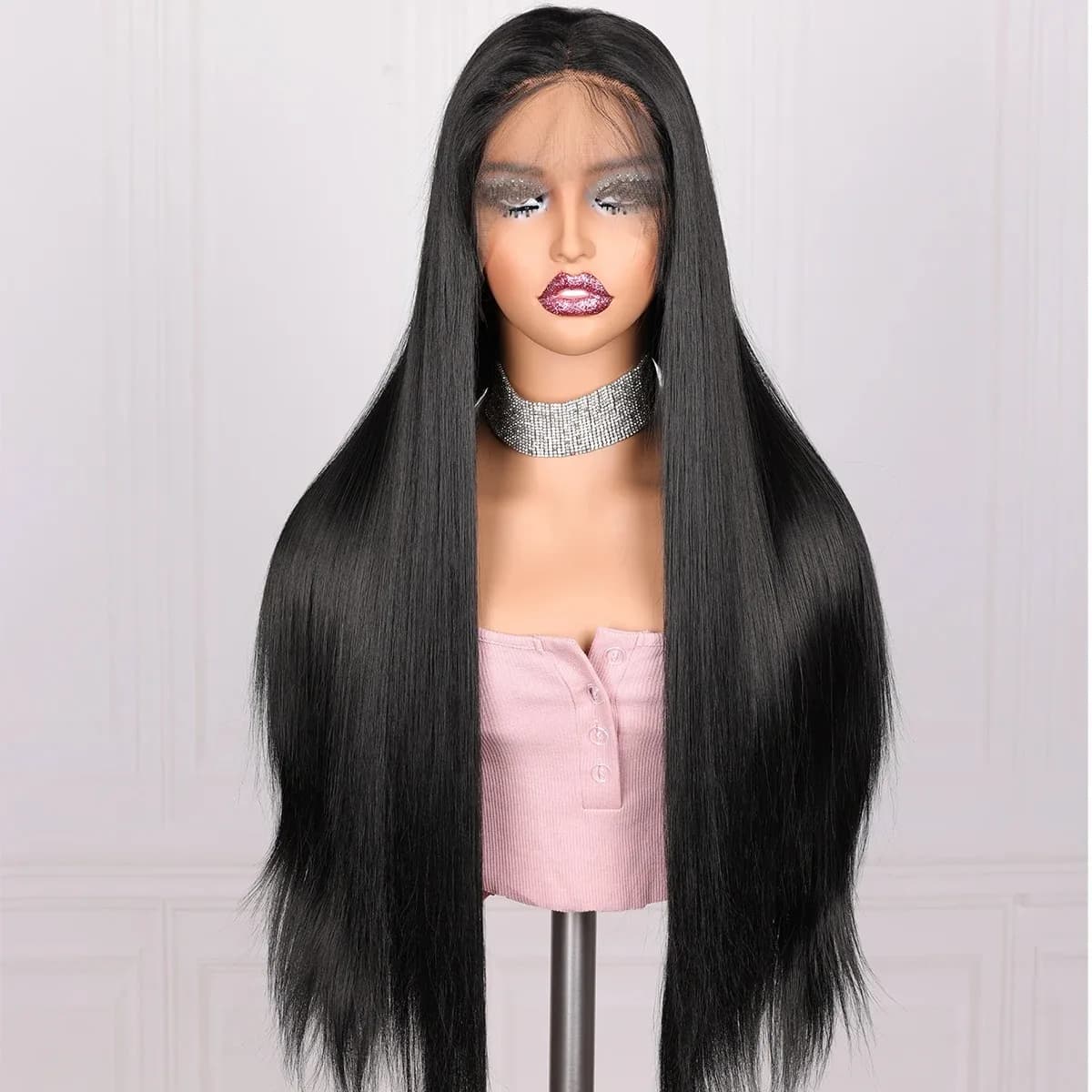 200Density 13×4 Straight Lace Front Wigs Human Hair HD Lace Frontal Wigs 34inch  Brazilian Virgin Human Hair Wigs For Woman