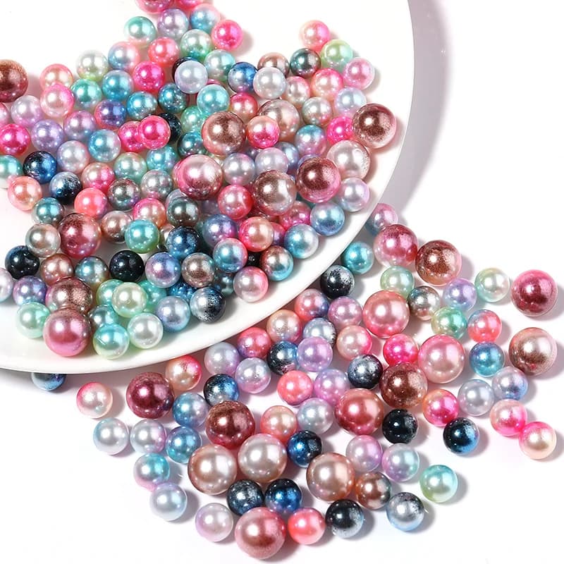 50-1000pcs Round Imitation Pearl No holes Beads Loose Beads Acrylic Spacer Bead For Jewelry Making DIY Garment Pearls Beads
