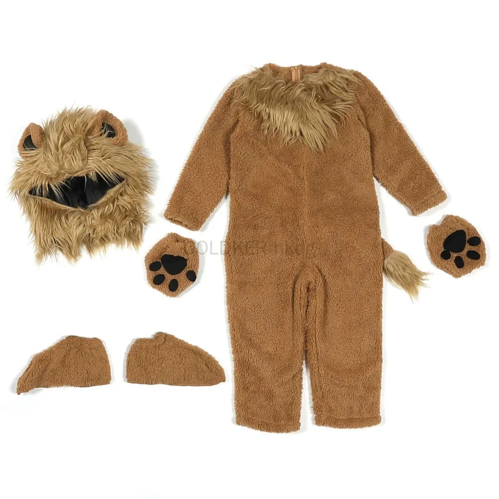 Child Costume Lion King Birthday Baby Kids Animal Carnival Halloween Cosplay Costumes Fancy Movie Role Jumpsuits