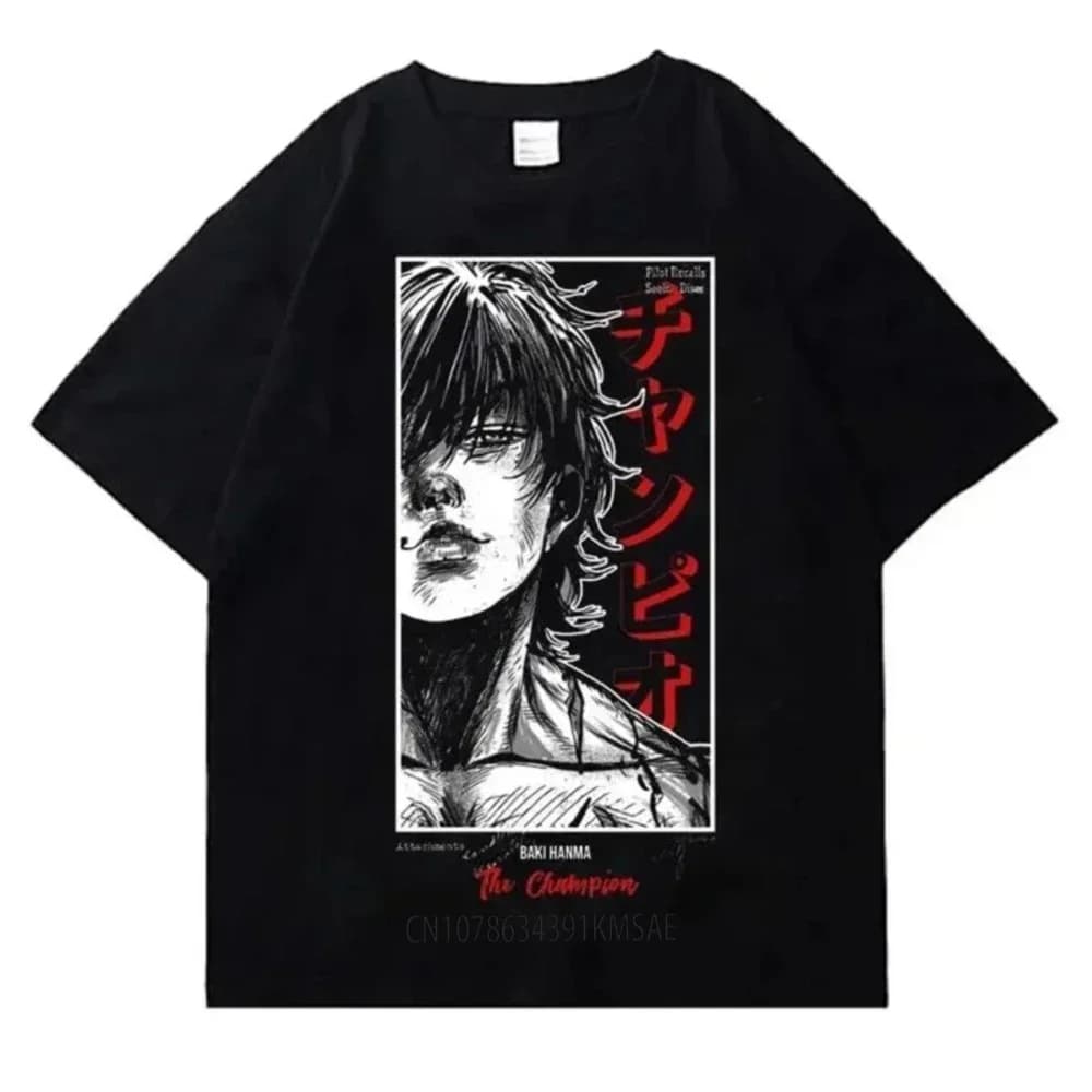 Anime Printed T-Shirt Harajuku Streetwear Summer Oversized Men Cotton Short Sleeve Tees Hip Hop Crew Neck Women Top Clothing