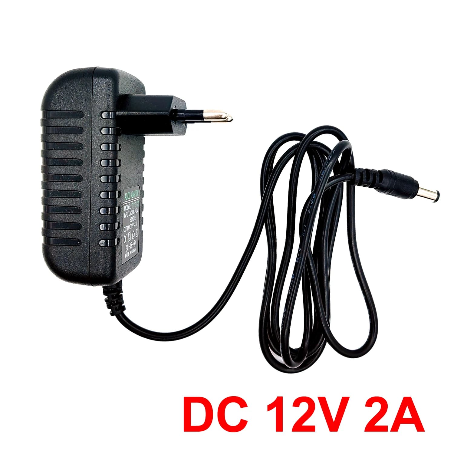 Power Adapter AC 100-240V Input DC 12V 2A Output Supply Charger Universal Adapter Converter Plug for CCTV Camera DVR LED Router