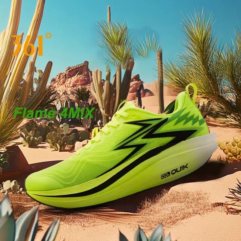 361 Degrees Flame 4.0 MIX Men‘s Running Shoes Racing Marathon Carbon Plate Stable Wear-resistant Jogging Male Sneakers 672512204