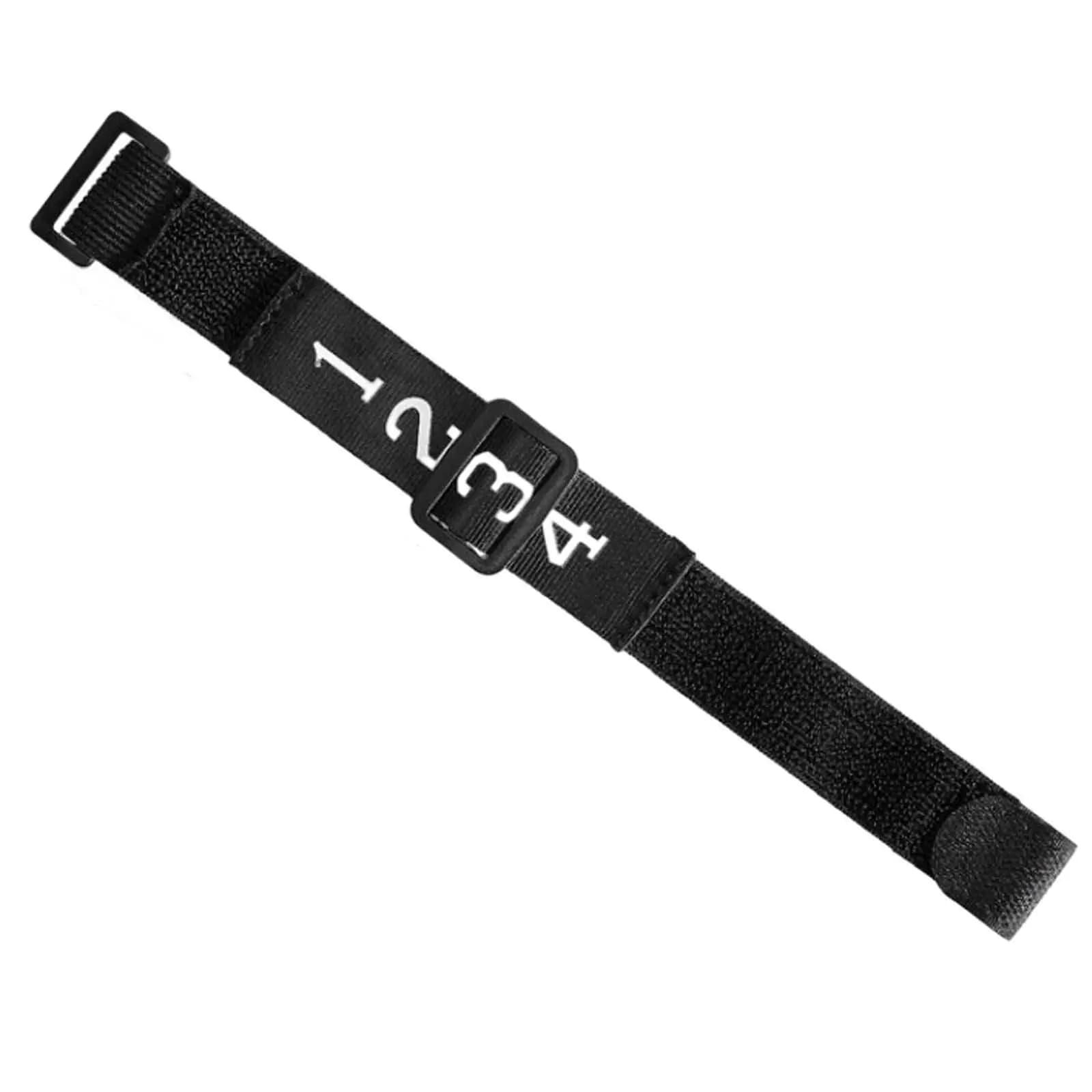 Professional Football Numbered Wrist Down Indicator, Black Sliding Side Clip,