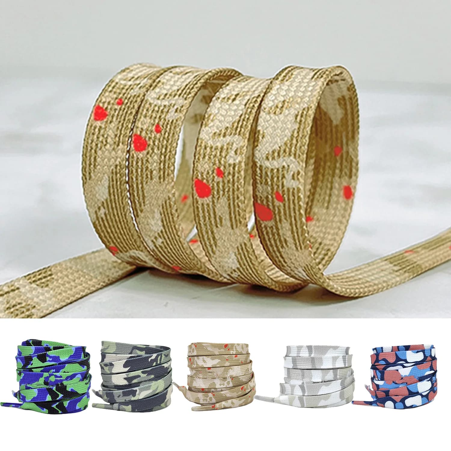 1 Pair Trend Creative Shoelace Cloud Camouflage Shoelaces For Sneakers 140 CM Flat Shoe Laces