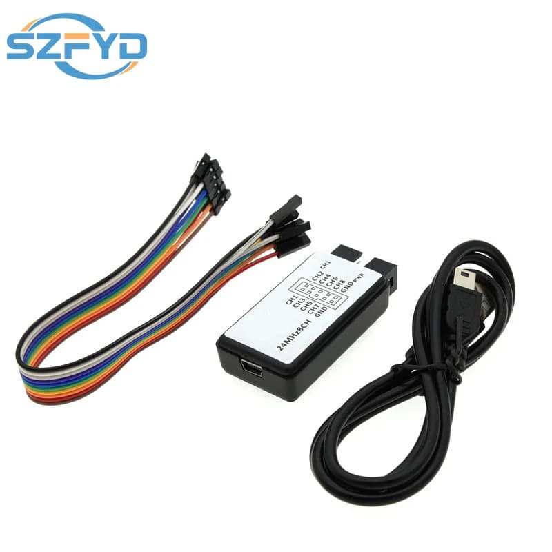 USB logic analyzer single chip microcomputer suitable for ARM FPGA debugging tool 24M sampling 8 channels