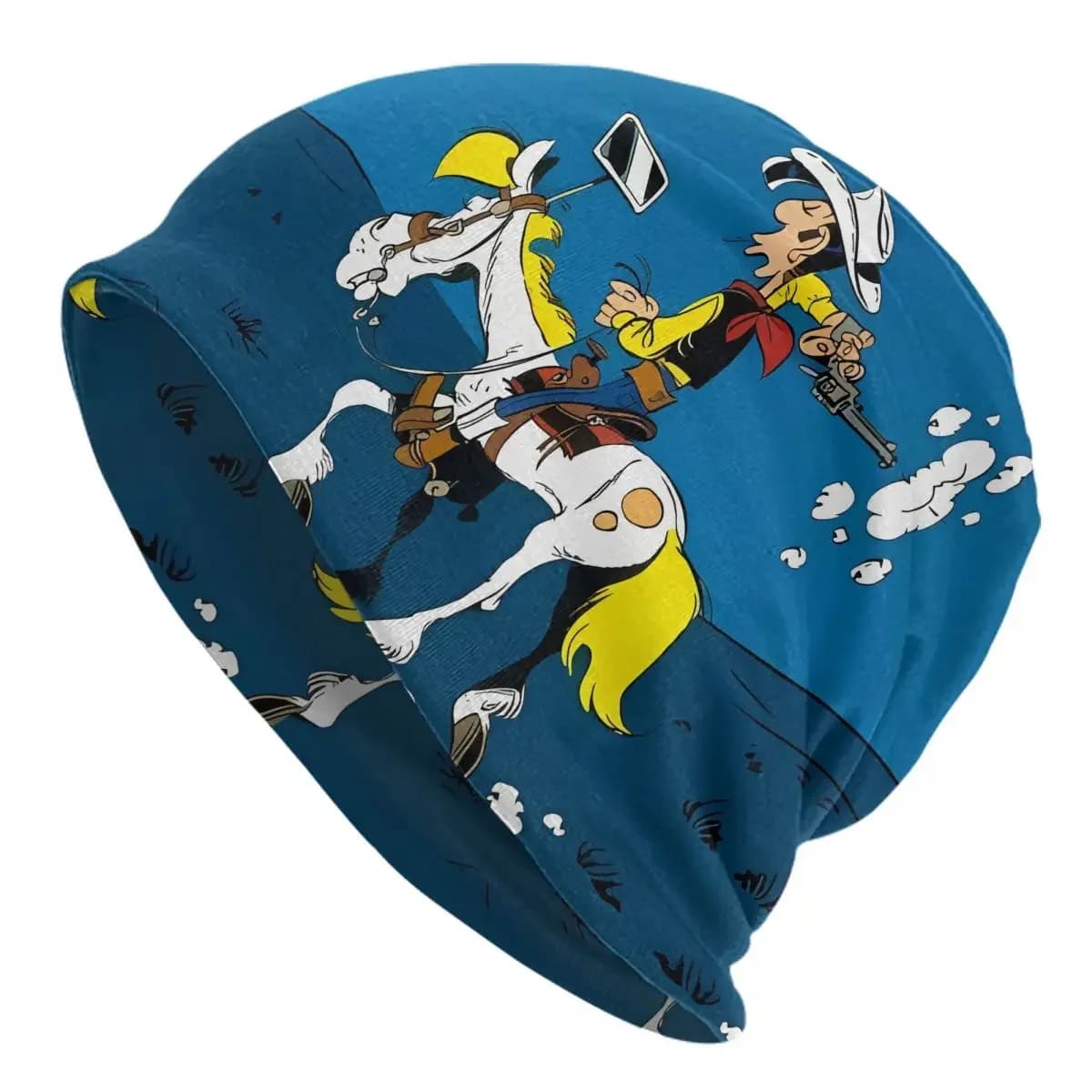 Skullies Beanies Caps LUCKY Cowboy Thin Hat Autumn Spring Bonnet Hats Men Women's Hip Hop Ski Cap