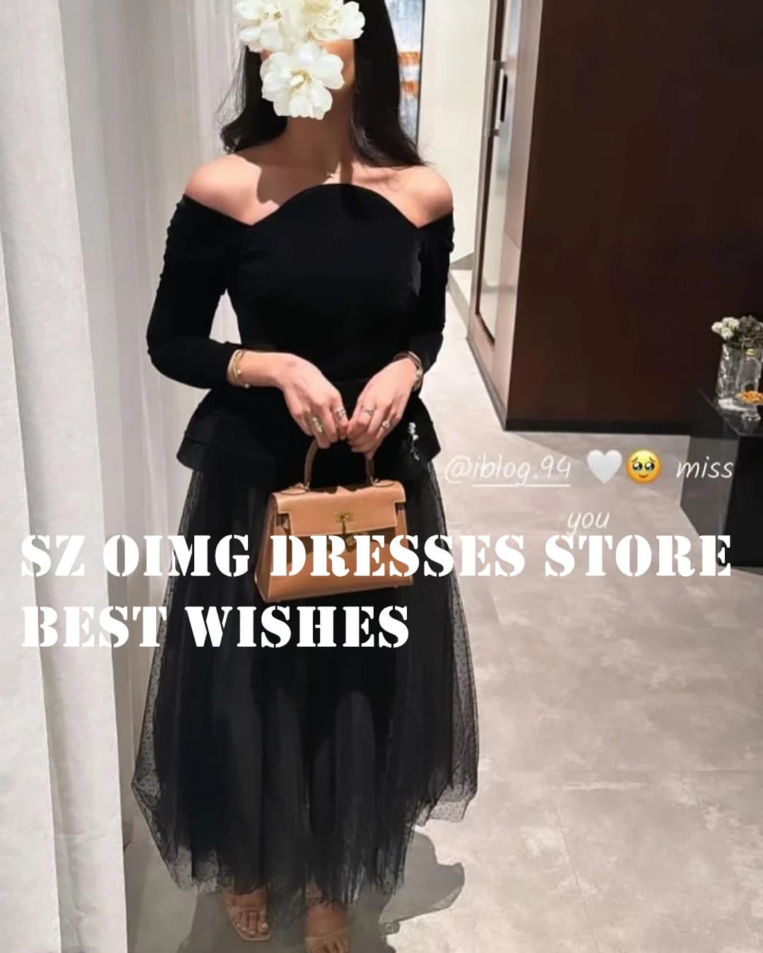 OIMG Prom Dresse Arabic Long Sleeves Ruched Black Strapless Ankle Length Customized Women  Gowns Formal Party Dress Customized