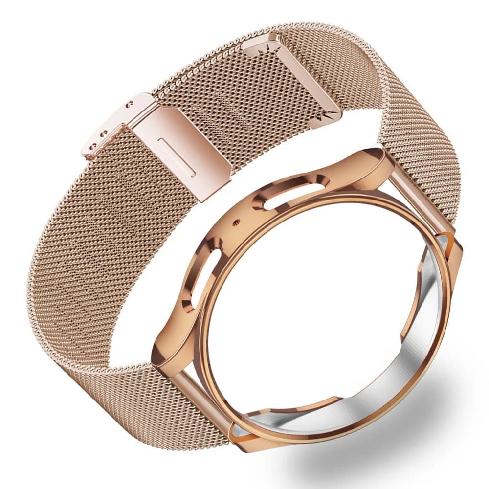 Case + Strap For Samsung Galaxy Watch 5 4 6 44mm 40mm 5pro 45mm Screen Protector Stainless Steel Band Watch 6 Classic