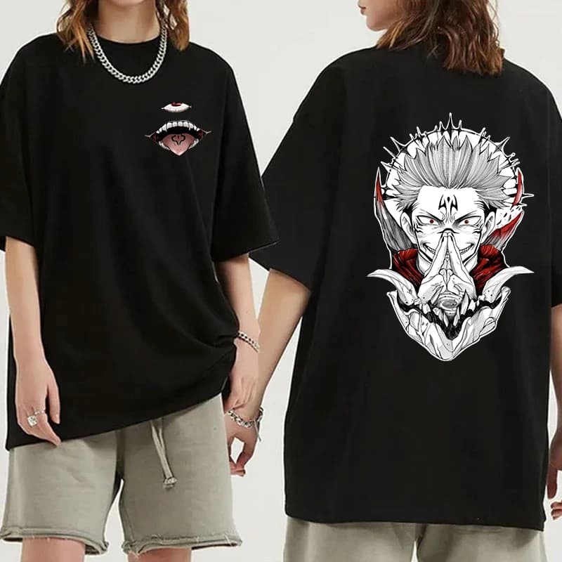 New Fashion Ryomen Sukuna Print T Shirt Anime Hip Hop Short Sleeve Men Women Summer Cool Casual Outdoor T Shirts Tops
