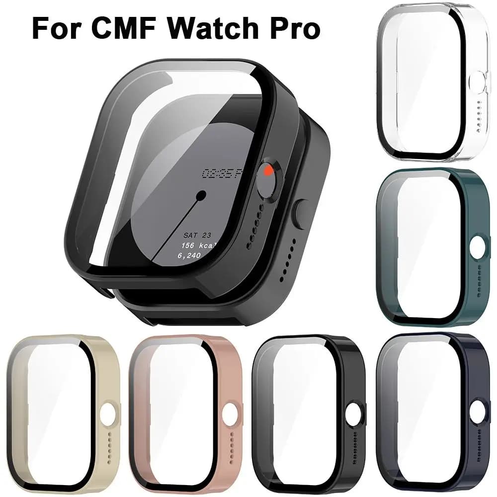 PC+Tempered Protective Frame Case New Watch Smart Cover Shell Accessories Hard Screen Protector for CMF Watch Pro Smart Watch
