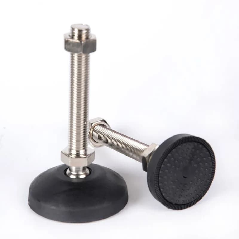 2pcs 304 stainless steel Furniture Support leg Non-skid pad Active/Fixed M6/M8/M10/M12/M16 Adjustable Furniture  Feet Pad