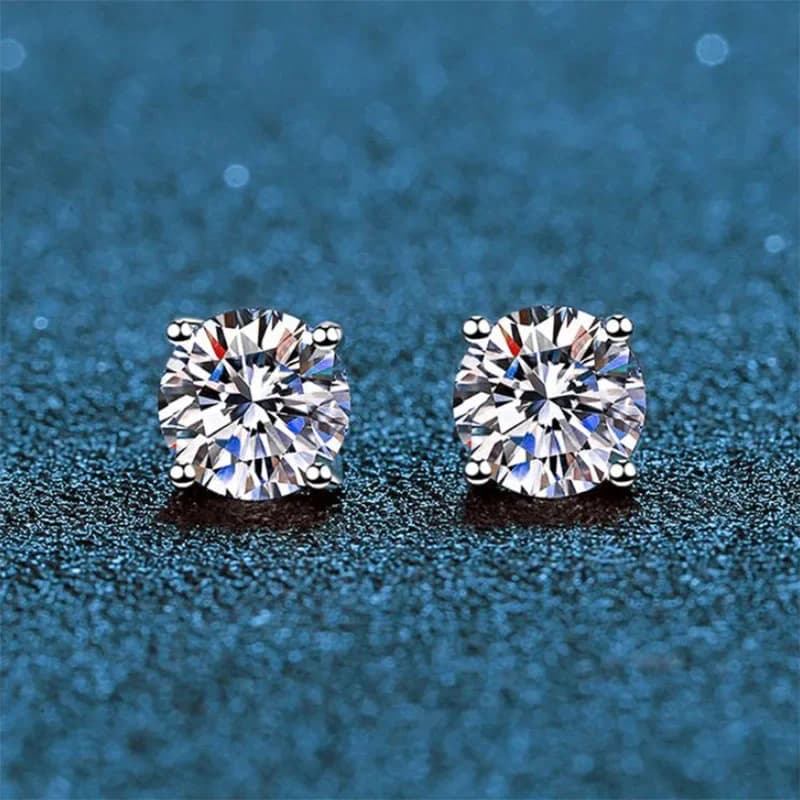 ROBUKF Moissanite Stud Earrings 0.1-3ct D Color 925 Sterling Silver Certified Lab Diamond Gold Fine Jewelry For Women Wholesale
