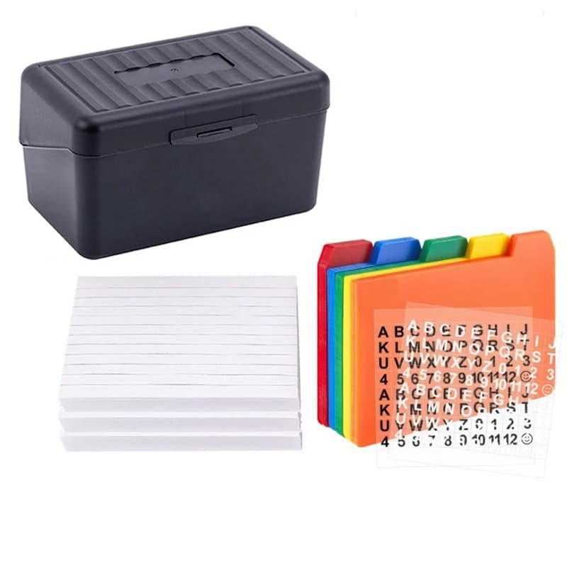 Index Card Holder With Dividers And Ruled Index Cards, 30 Index Card Dividers 300 Ruled Index Cards 3 X 5Inch Easy To Use