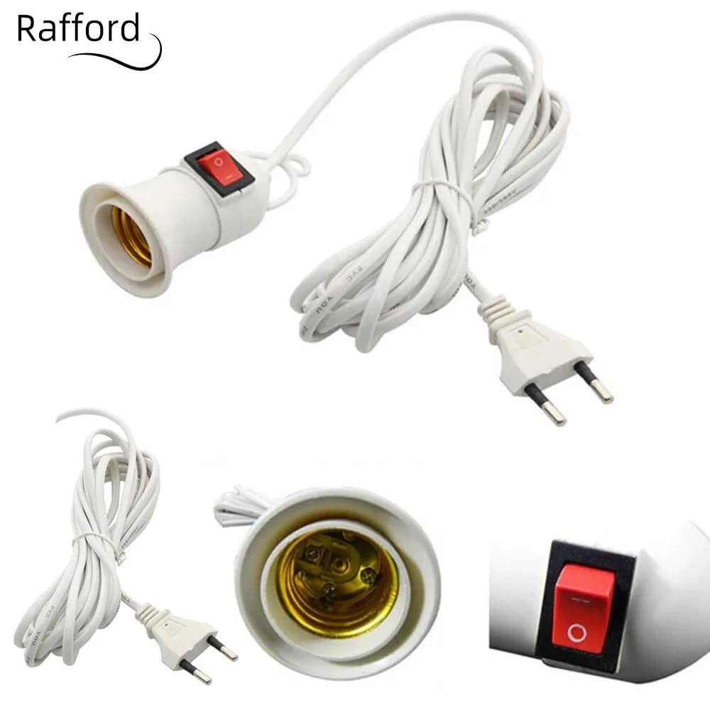 E27 Hanging Indoor Plants Light Holder Garden Lampholder With 3.8M Cable EU Plug with On/Off Switch Lamp Holder for Desk Light