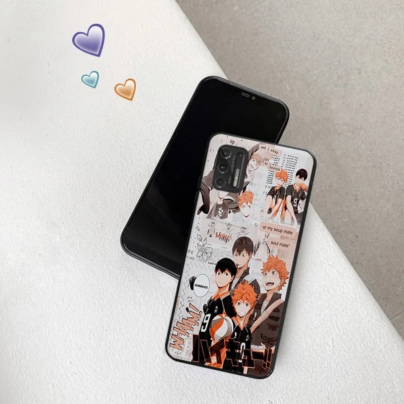 Silicone Soft Phone Case for Motorola G51 G9 G73 G30 G31 G50 G51 G60 G71 G22 G32 G52 G72 Volleyball Haikyuu Anime Comics Cover